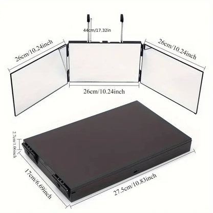 360-Degree Tri-Fold Portable Makeup Mirror