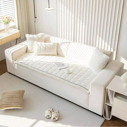 Non Slip Fuzzy Pet Couch Cover for 2-3 Cushions