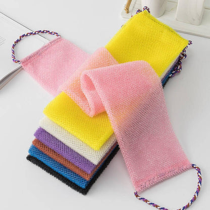 Exfoliating Shower Net Sponge with Drawstring