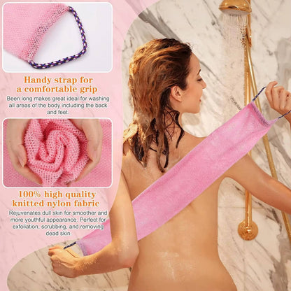 Exfoliating Shower Net Sponge with Drawstring