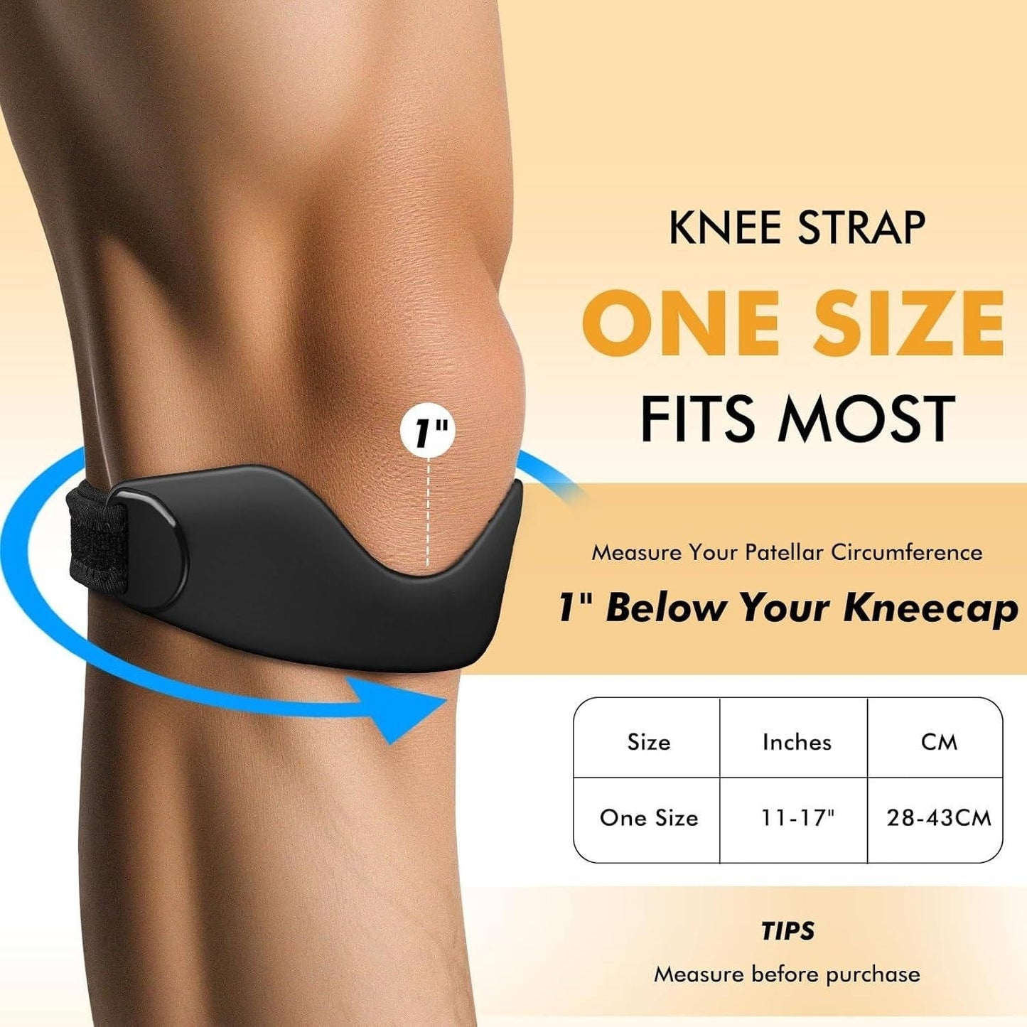 Patellar Tendon Strap 2-Pack for Knee Support