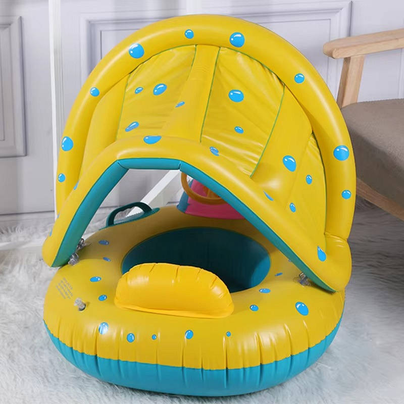 Kids Swim Trainer Pool Float with Sun Shade