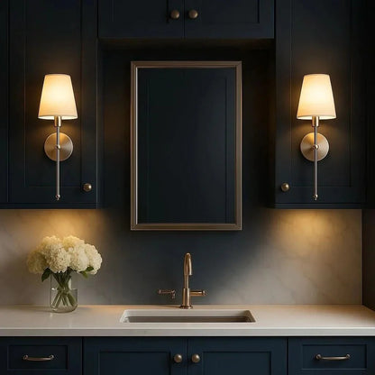 Wireless Fabric Wall Sconces, Cordless (Set of 2)