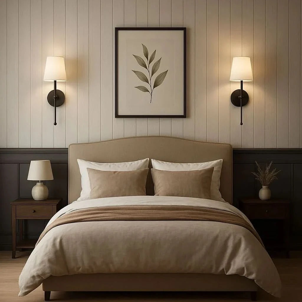 Wireless Fabric Wall Sconces, Cordless (Set of 2)