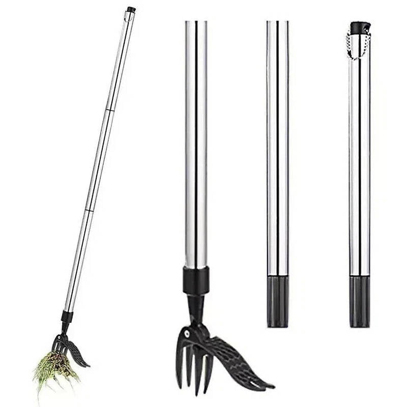 Stand-Up Weed Puller Tool with Long Handle