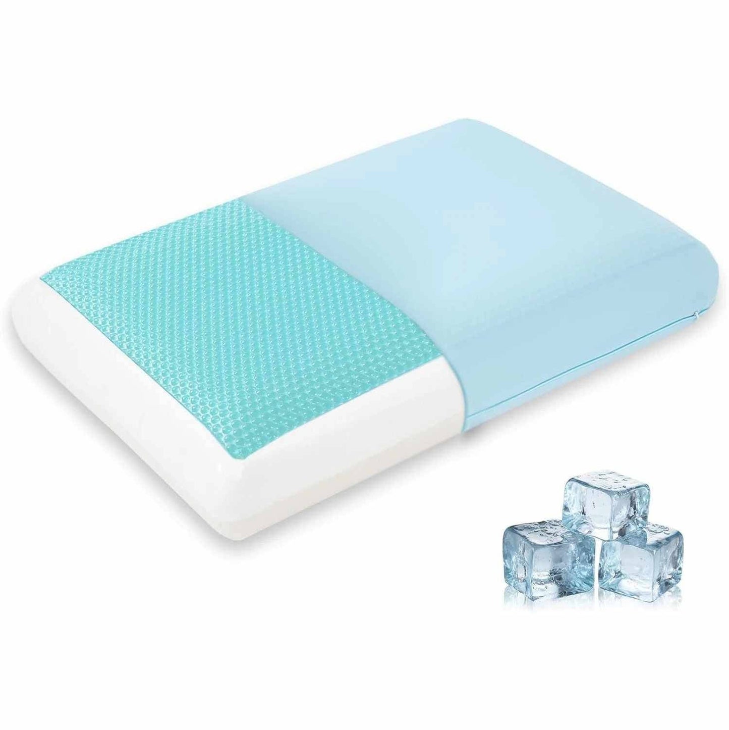 Contoured Gel Memory Foam Cooling Pillow