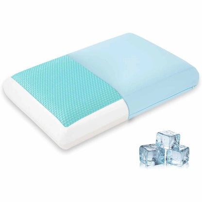 Contoured Gel Memory Foam Cooling Pillow