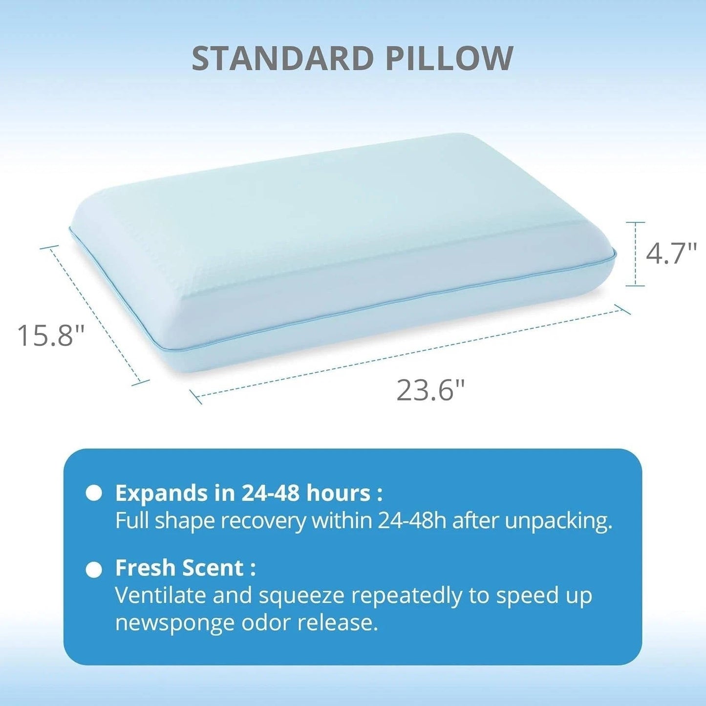 Contoured Gel Memory Foam Cooling Pillow