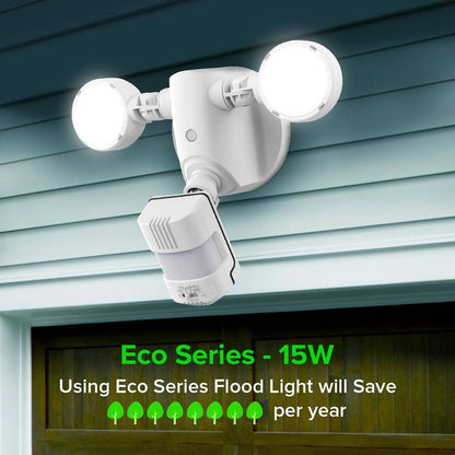 Motion Sensor LED Flood Light, 15W 2000 Lumens