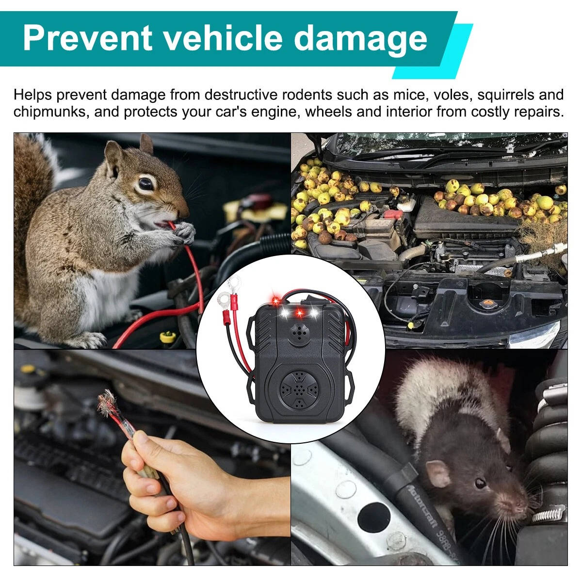 Ultrasonic Car Engine Rodent Repeller