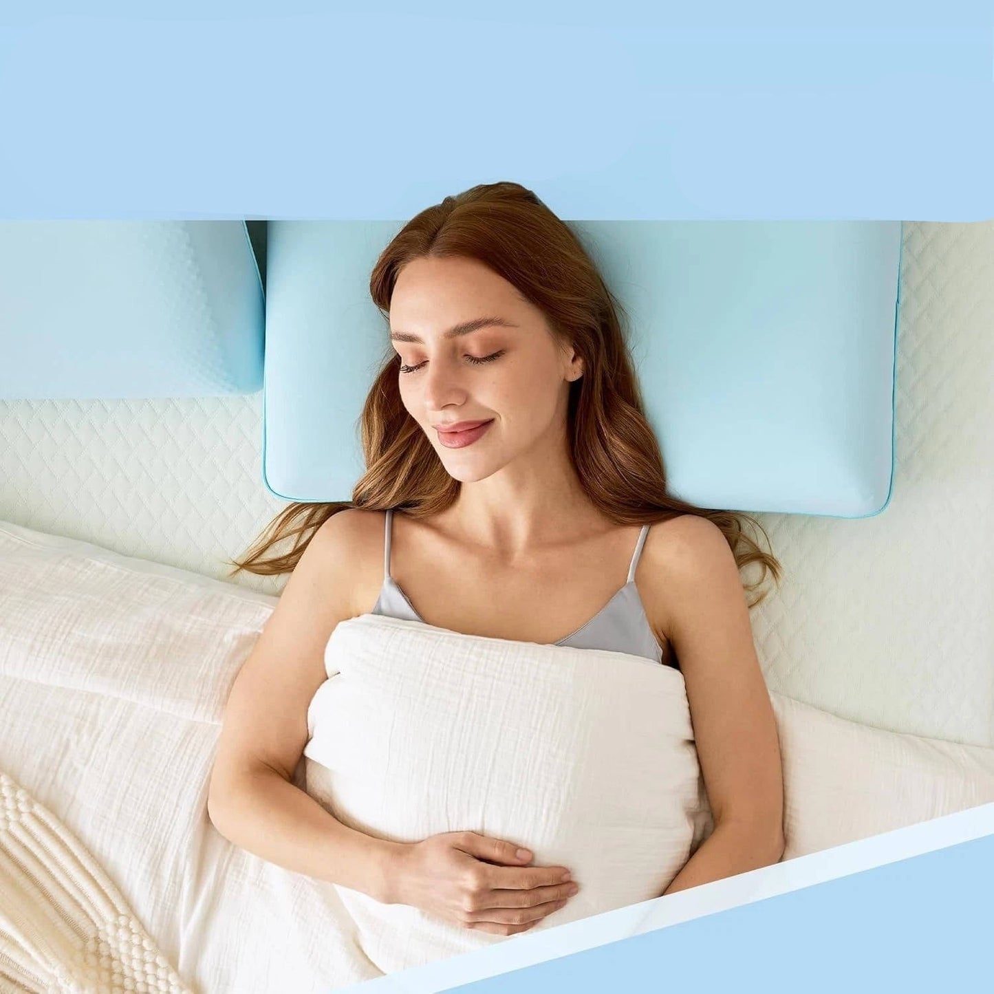 Contoured Gel Memory Foam Cooling Pillow