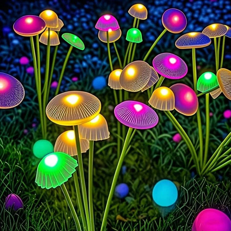 Solar Mushroom Garden Lights, Dual Mode Waterproof