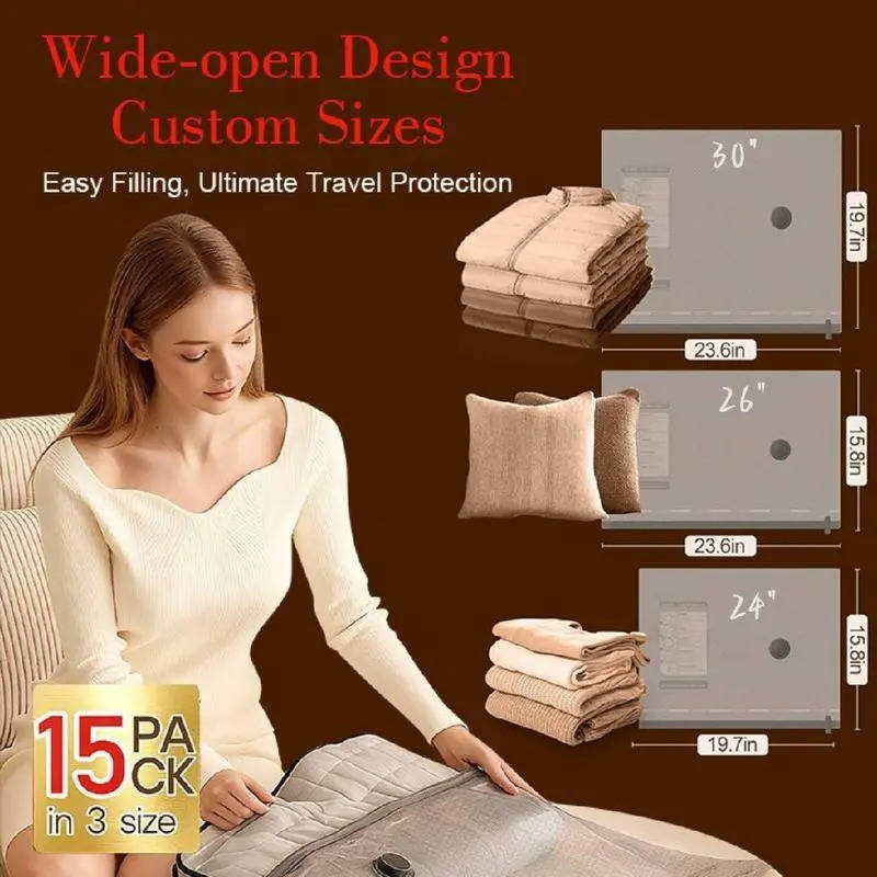 Cordless Travel Vacuum Compression Bag Set