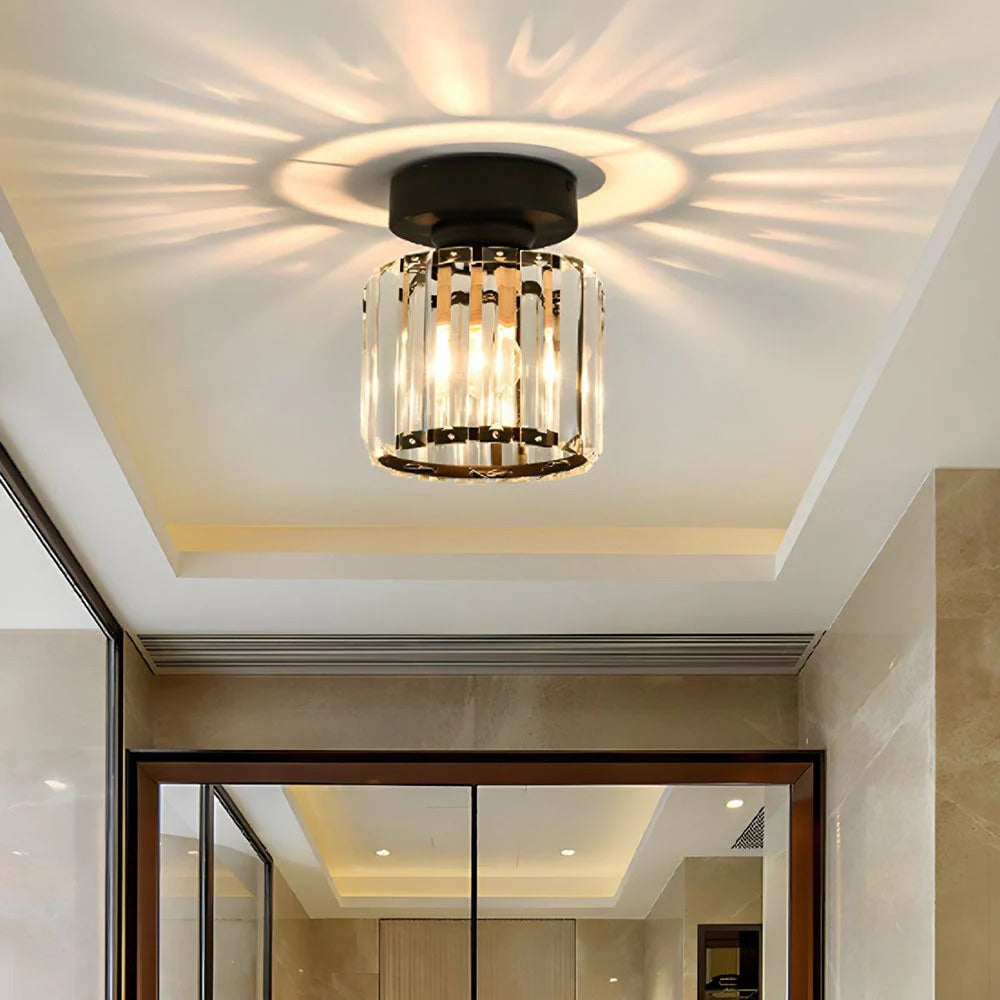 Crystal Glass Ceiling Light for Bedroom & Living Room