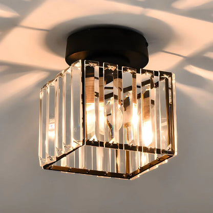Crystal Glass Ceiling Light for Bedroom & Living Room