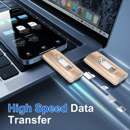 3-in-1 Flash Drive for iPhone, Android & PC