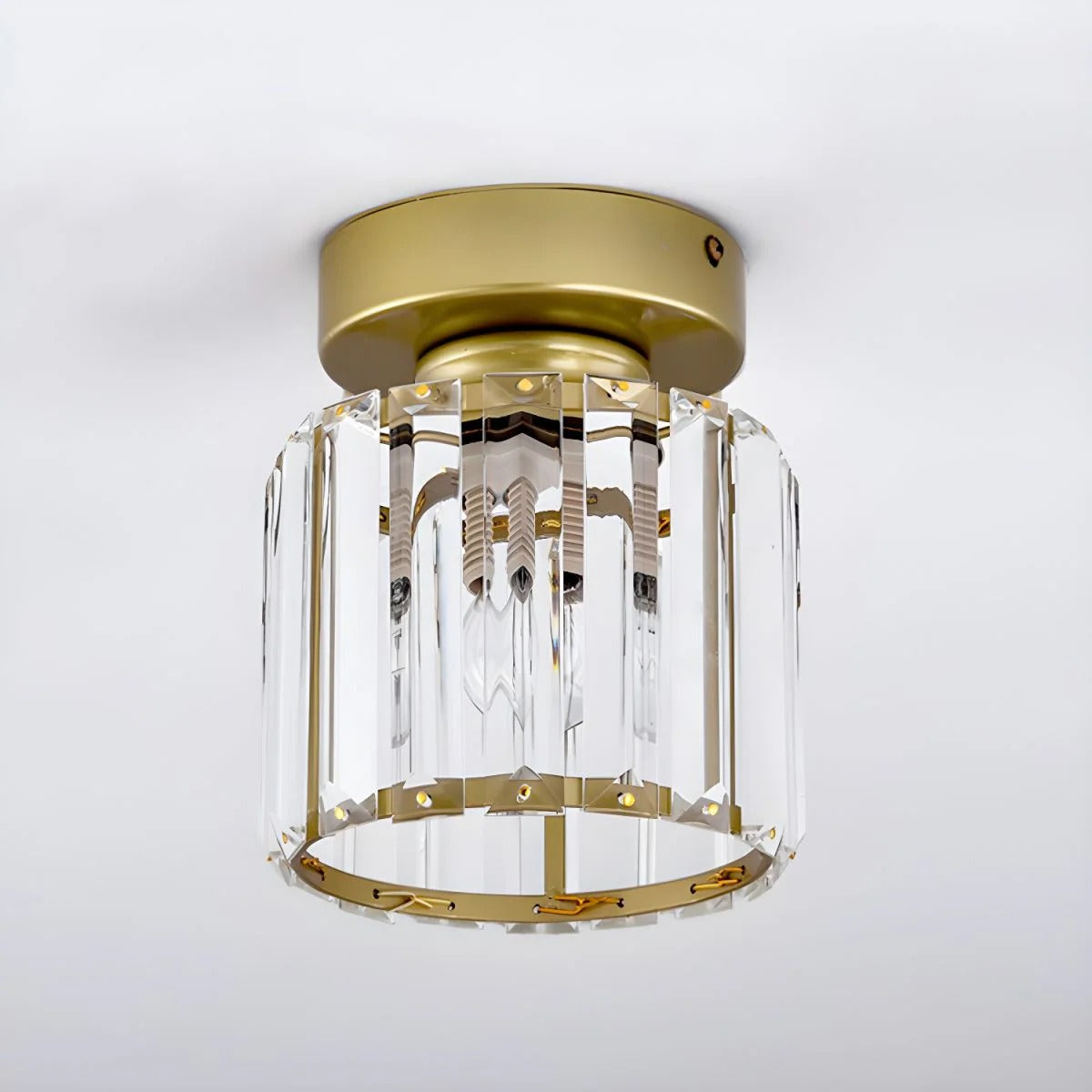 Crystal Glass Ceiling Light for Bedroom & Living Room