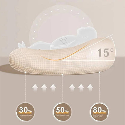 Ergonomic Baby Lounger Pillow, Cotton Nest