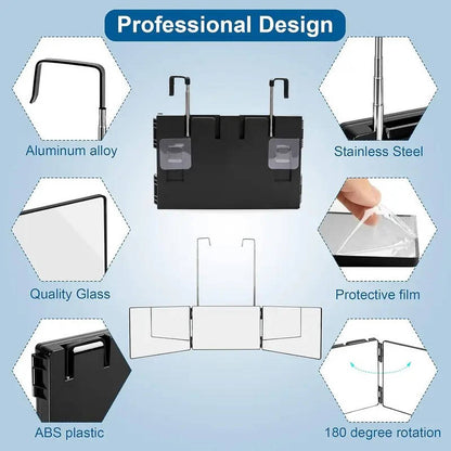 360-Degree Tri-Fold Portable Makeup Mirror
