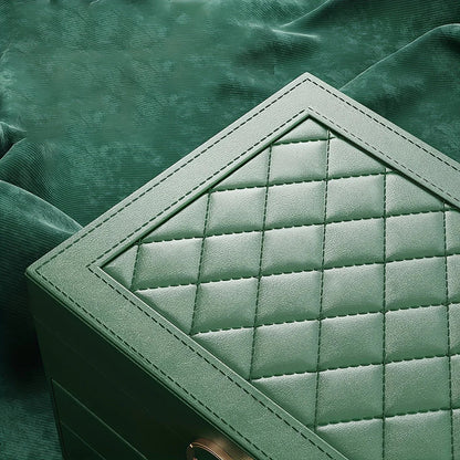 Leather Jewelry Box Organizer with Drawers