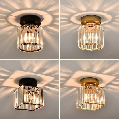 Crystal Glass Ceiling Light for Bedroom & Living Room