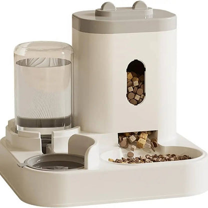 Automatic Cat Water Dispenser with Food Bowl