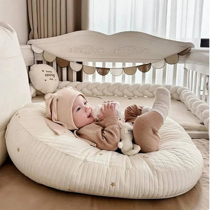 Ergonomic Baby Lounger Pillow, Cotton Nest