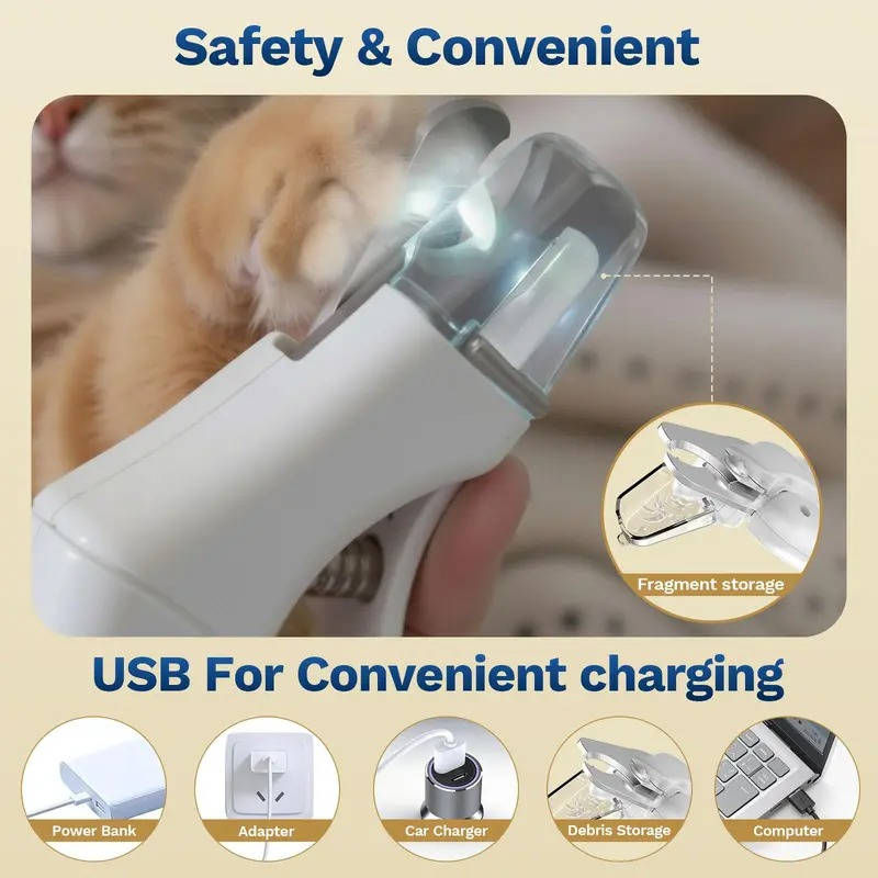 2-in-1 Electric Pet Nail Clipper & Grinder