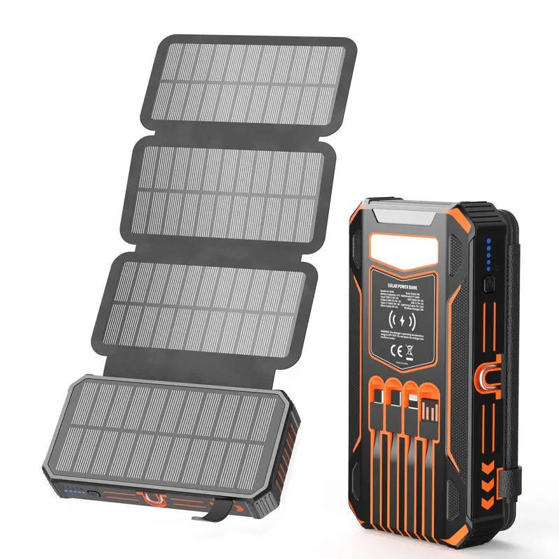 48000mAh Solar Power Bank, 15W Wireless Charger