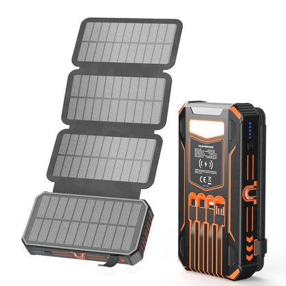 48000mAh Solar Power Bank, 15W Wireless Charger