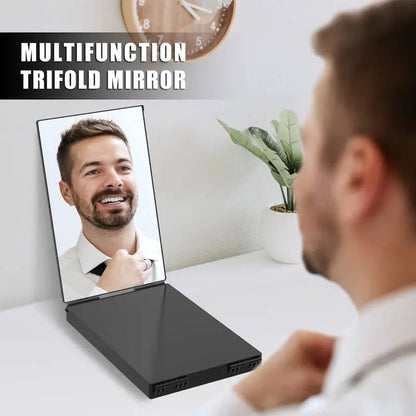 360-Degree Tri-Fold Portable Makeup Mirror