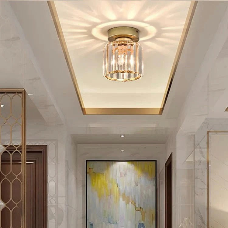 Crystal Glass Ceiling Light for Bedroom & Living Room