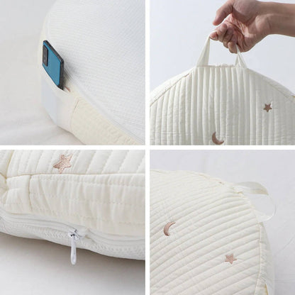 Ergonomic Baby Lounger Pillow, Cotton Nest