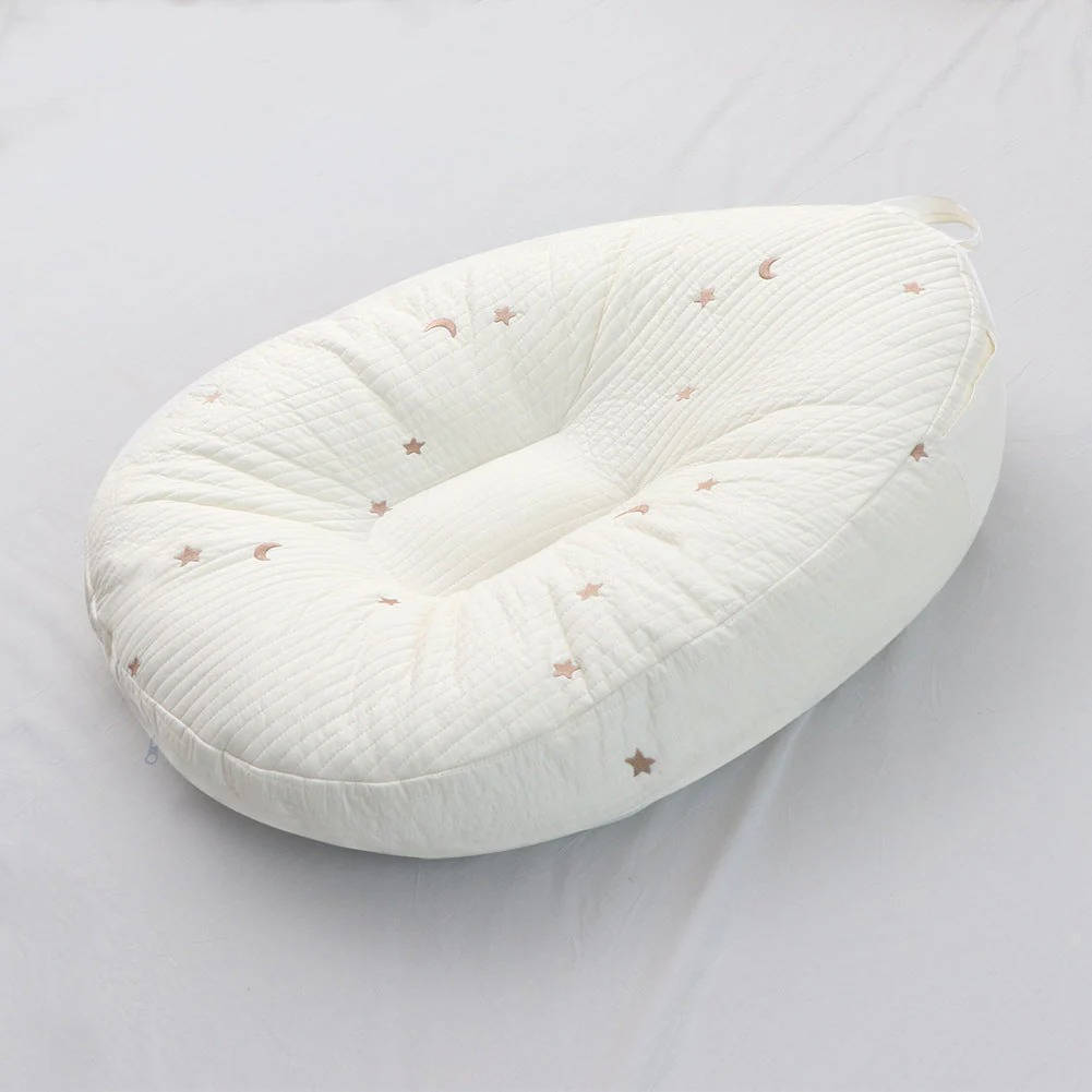 Ergonomic Baby Lounger Pillow, Cotton Nest
