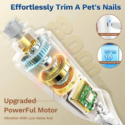 2-in-1 Electric Pet Nail Clipper & Grinder
