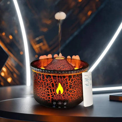 Volcano Aromatherapy Oil Diffuser with Night Light