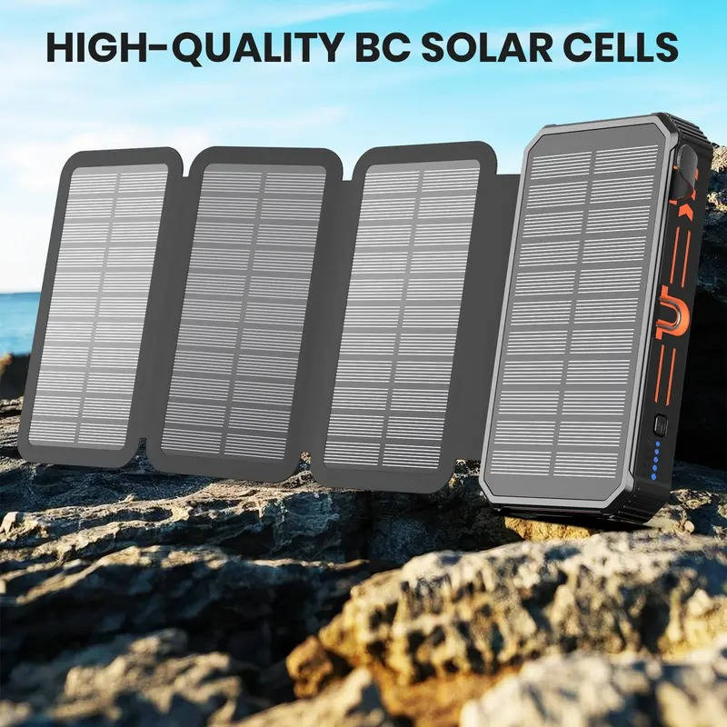 48000mAh Solar Power Bank, 15W Wireless Charger