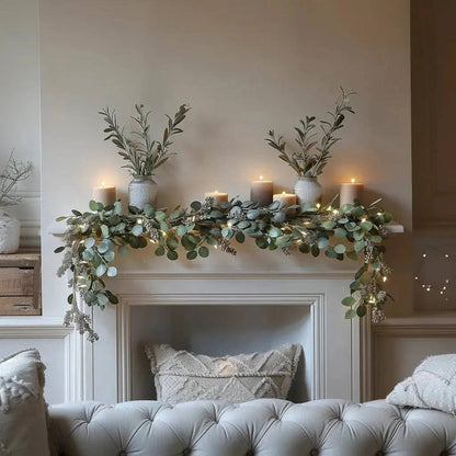 Enchanted Olive Glow Garland with Fairy Lights