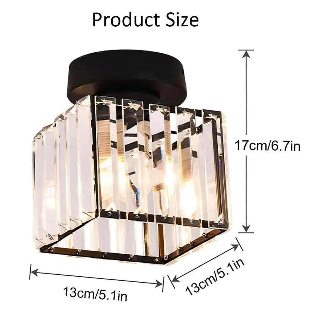 Crystal Glass Ceiling Light for Bedroom & Living Room
