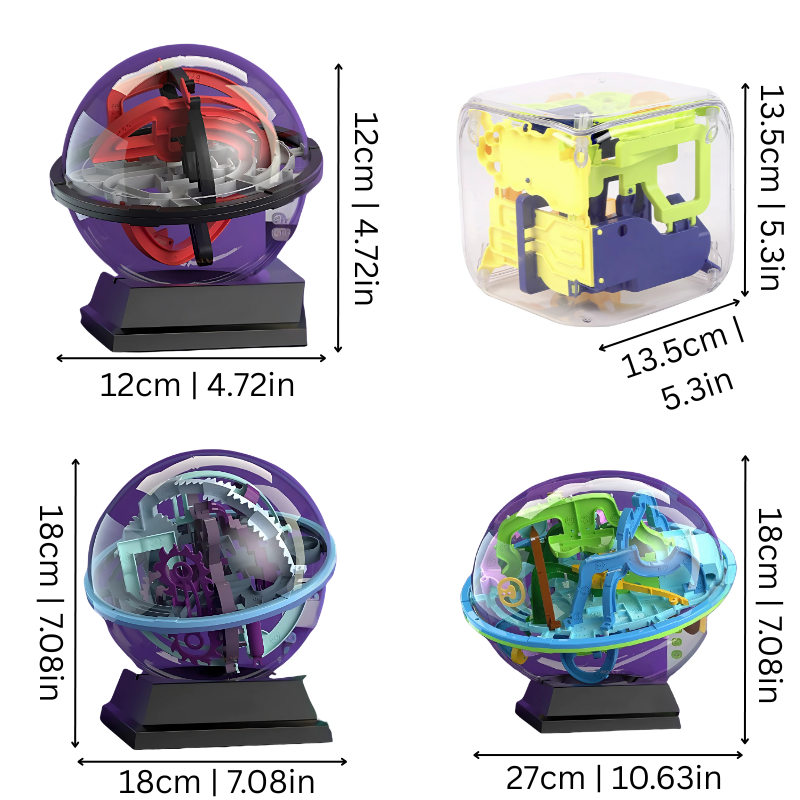 3D Spherical Maze Puzzle Ball