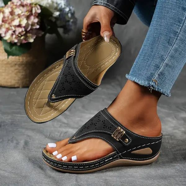 Womens Wedge Platform Sandals, Ankle Buckle