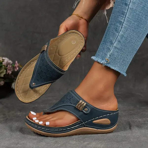 Womens Wedge Platform Sandals, Ankle Buckle
