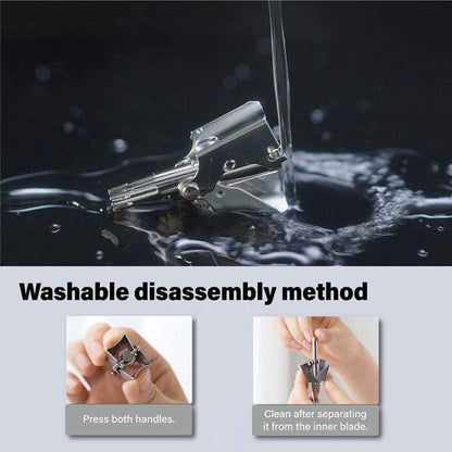 Manual Nose & Ear Hair Trimmer, Stainless Steel Blades