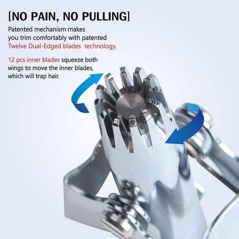Manual Nose & Ear Hair Trimmer, Stainless Steel Blades