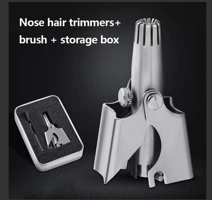 Manual Nose & Ear Hair Trimmer, Stainless Steel Blades