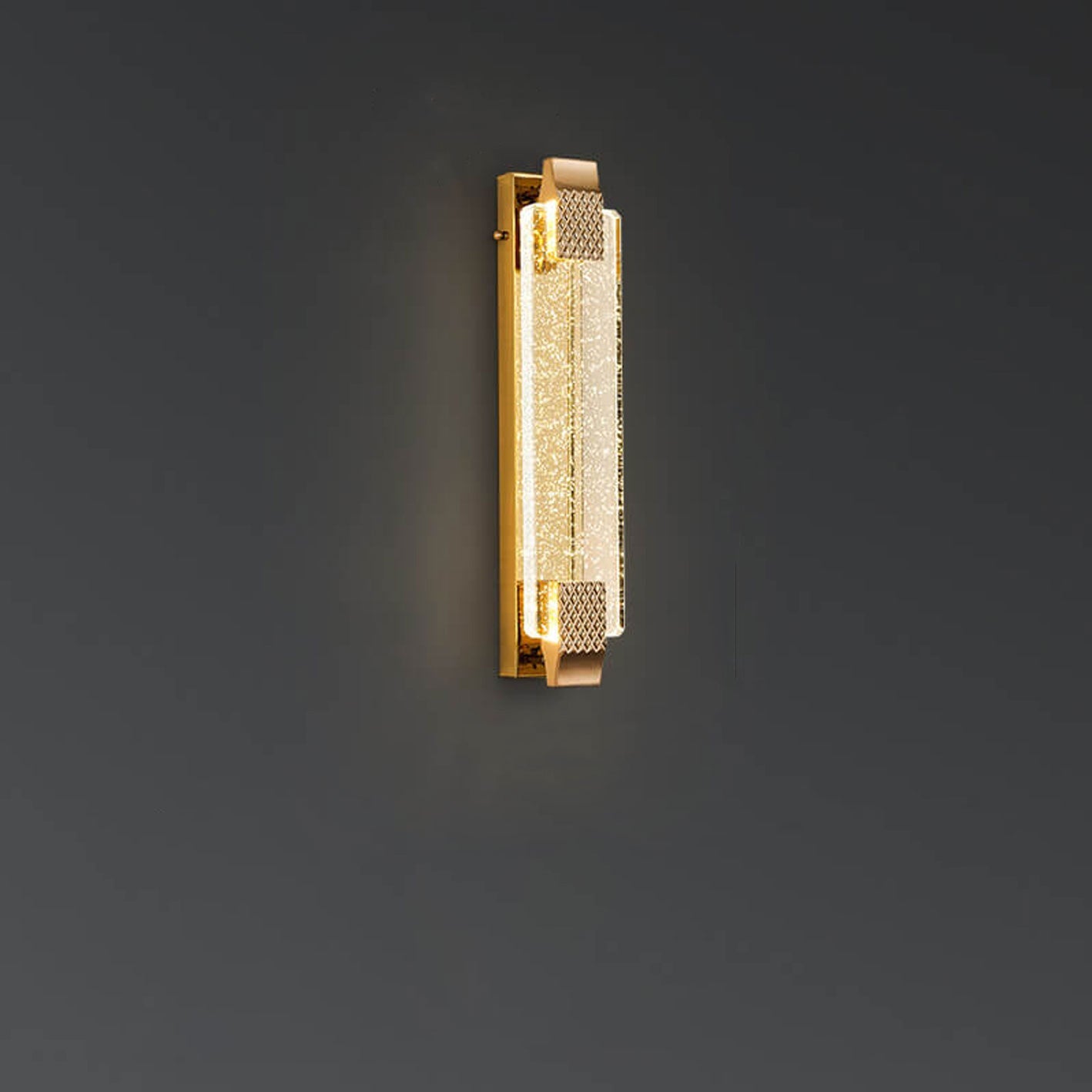 Luxury Bubble Crystal Square Alloy LED Wall Sconce Lamp
