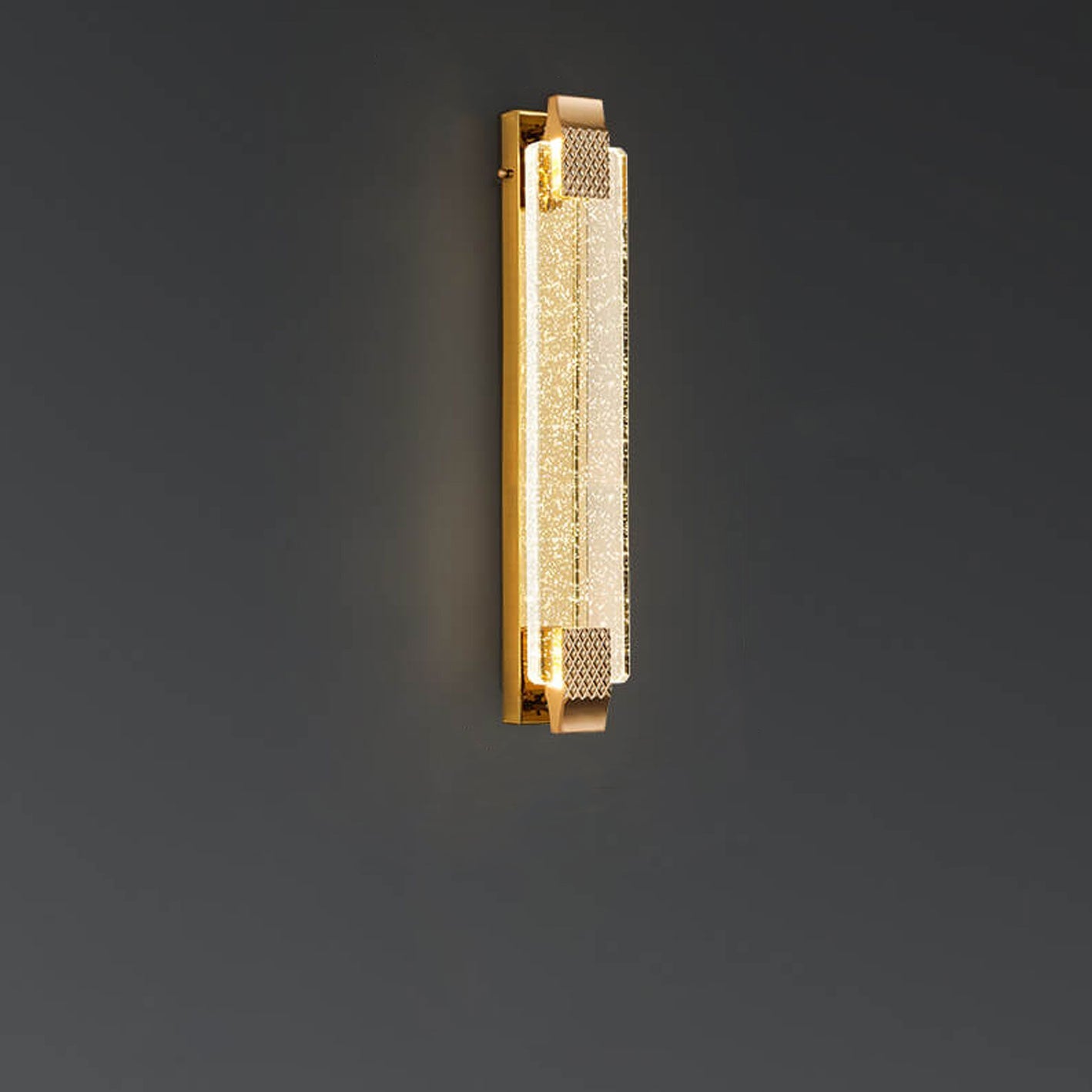 Luxury Bubble Crystal Square Alloy LED Wall Sconce Lamp