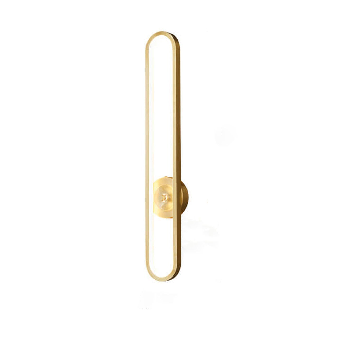Light Luxury Full Brass Long Ring LED Wall Sconce Lamp
