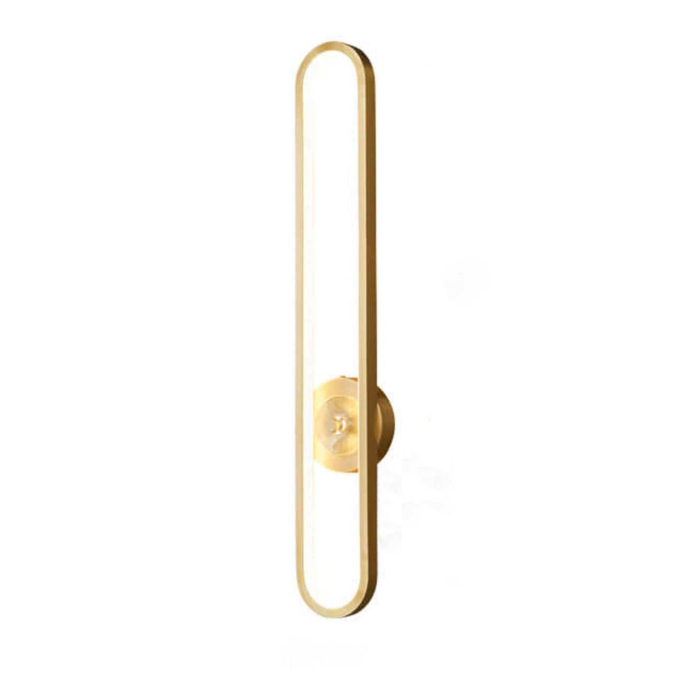 Light Luxury Full Brass Long Ring LED Wall Sconce Lamp