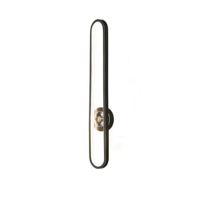 Light Luxury Full Brass Long Ring LED Wall Sconce Lamp